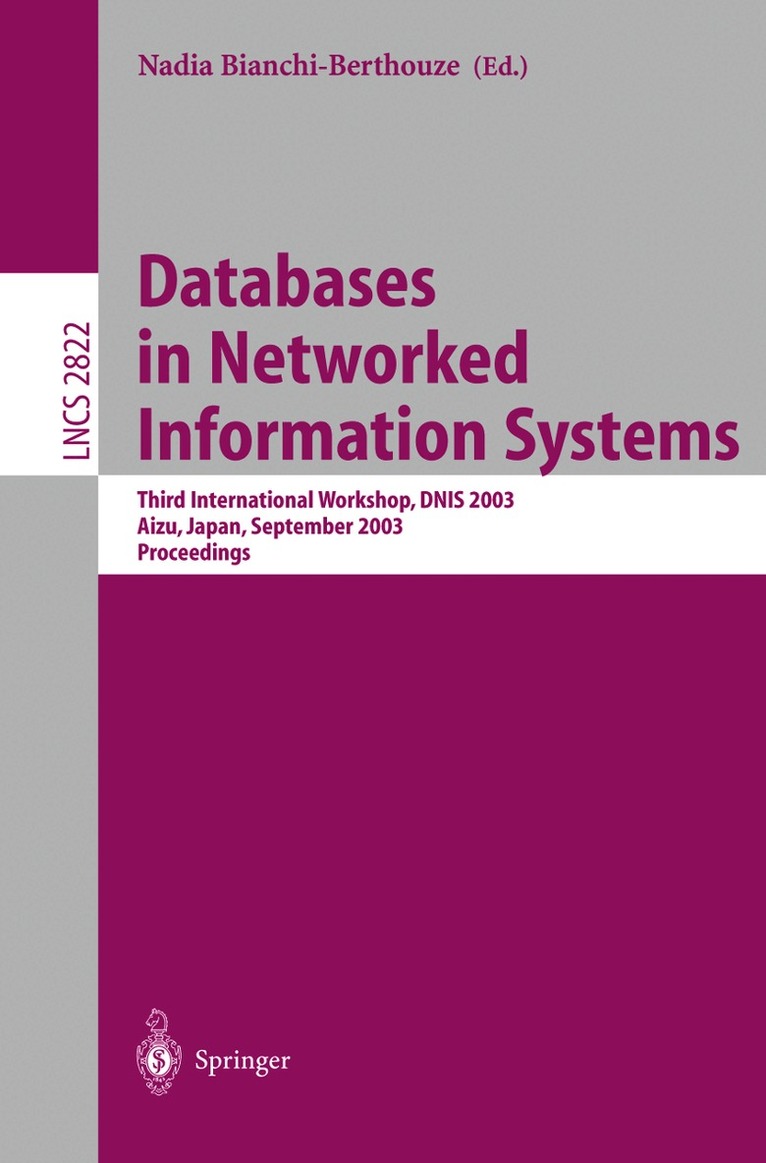 Nadia Bianchi-Berthouze - Databases in Networked Information Systems, Häftad
