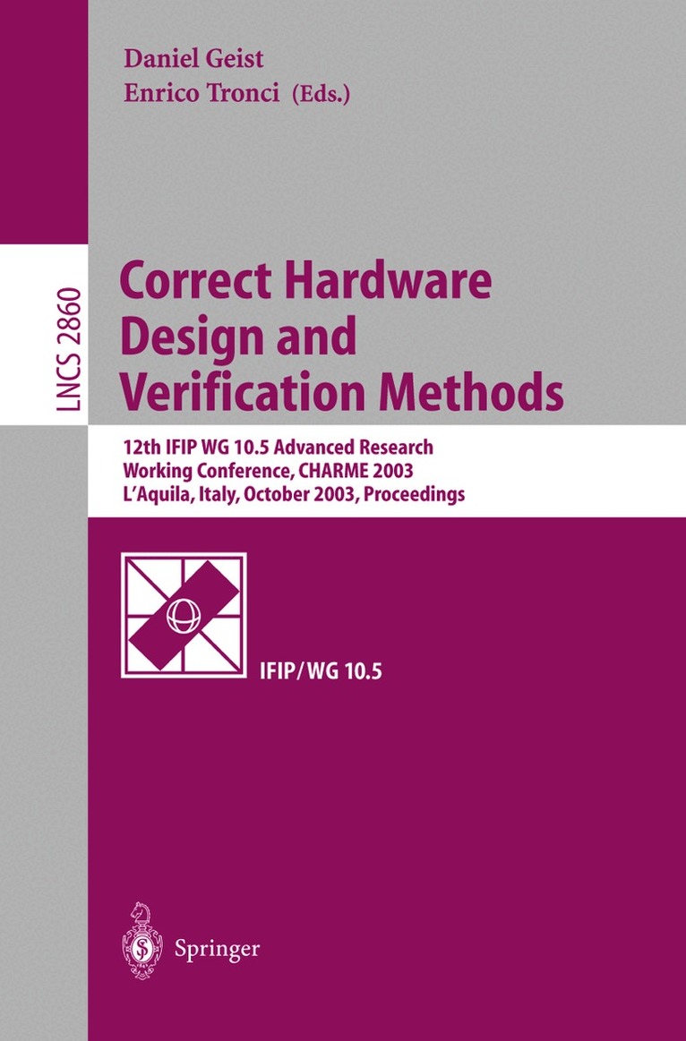 Daniel Geist, Enrico Tronci - Correct Hardware Design and Verification Methods, Häftad
