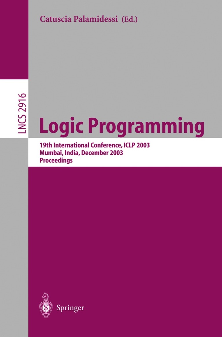 Catuscia Palamidessi - Logic Programming, Häftad