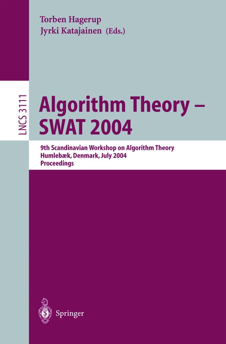 Torben Hagerup, Jyrki Katajainen - Algorithm Theory - SWAT 2004, Häftad