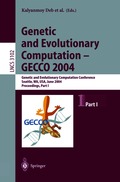 Genetic and Evolutionary Computation - GECCO 2004