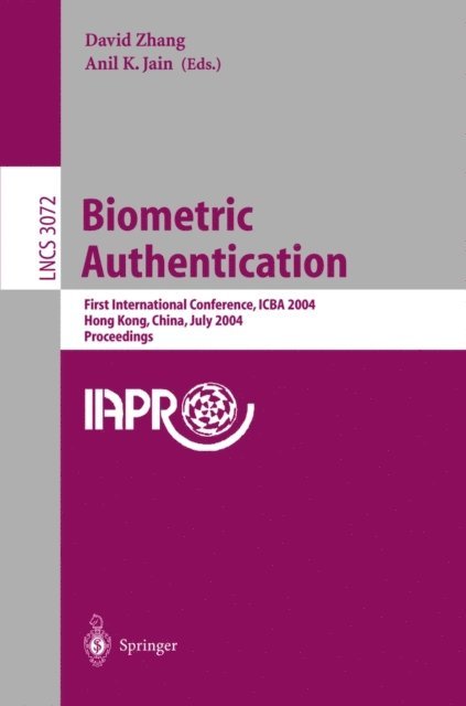 Anil K. Jain, David Y. Zhang - Biometric Authentication, E-bok
