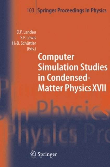 Heinz-Bernd Schuttler, Steven P. Lewis, David P. Landau - Computer Simulation Studies in Condensed-Matter Physics XVII, E-bok