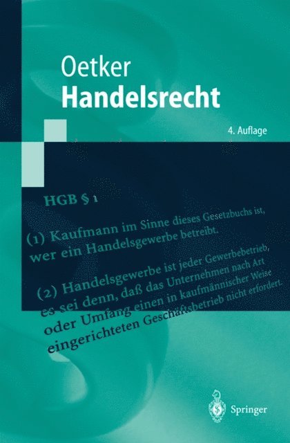 Hartmut Oetker - Handelsrecht, E-bok