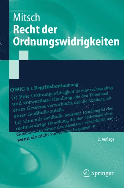 Wolfgang Mitsch - Recht der Ordnungswidrigkeiten, E-bok
