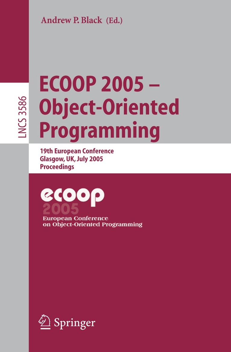Andrew Black - ECOOP 2005 - Object-Oriented Programming, Häftad