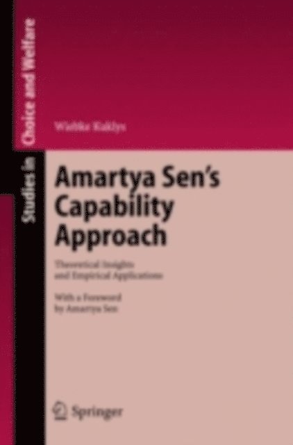 Wiebke Kuklys - Amartya Sen's Capability Approach, E-bok