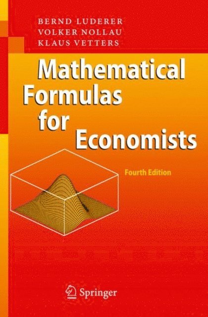 Klaus Vetters, Volker Nollau, Bernd Luderer - Mathematical Formulas for Economists, E-bok