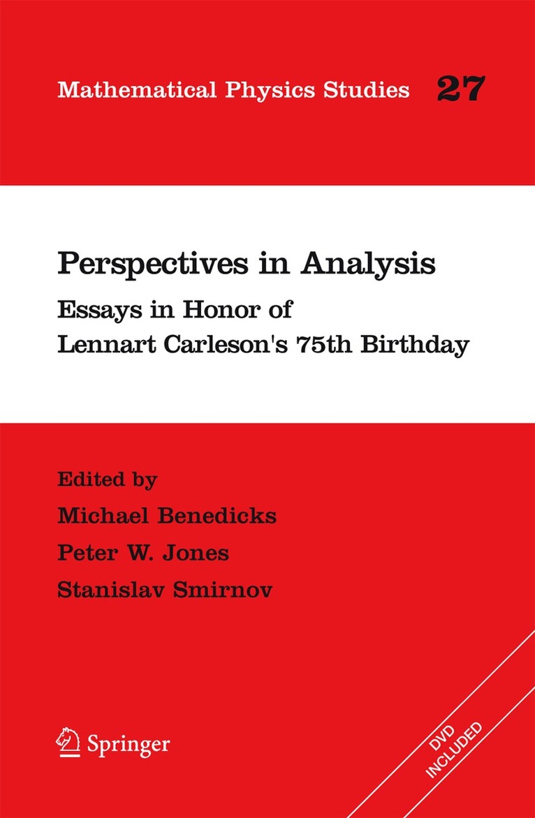Michael Benedicks, Peter Jones, Stanislav Smirnov - Perspectives in Analysis, Övrigt