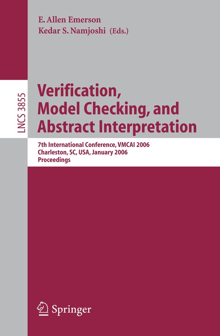 E. Allen Emerson, Kedar S. Namjoshi - Verification, Model Checking, and Abstract Interpretation, Häftad
