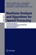 Nonlinear Analyses and Algorithms for Speech Processing