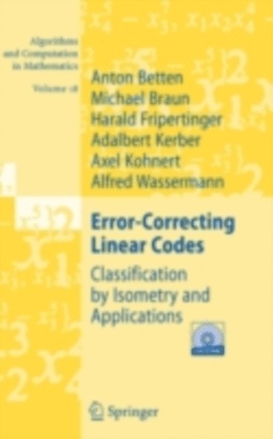 Alfred Wassermann, Axel Kohnert, Adalbert Kerber, Harald Fripertinger, Michael Braun, Anton Betten - Error-Correcting Linear Codes, E-bok