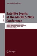 Satellite Events at the MoDELS 2005 Conference