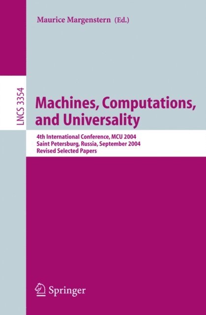 Maurice Margenstern - Machines, Computations, and Universality, E-bok
