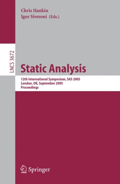 Igor Siveroni, Chris Hankin - Static Analysis, E-bok