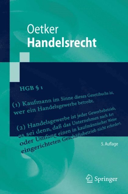Hartmut Oetker - Handelsrecht, E-bok