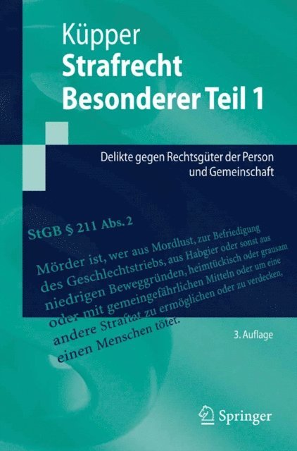 Georg Kupper - Strafrecht, Besonderer Teil 1, E-bok