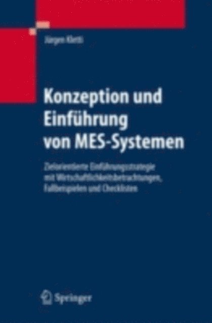 Jurgen Kletti - Konzeption und Einführung von MES-Systemen, E-bok