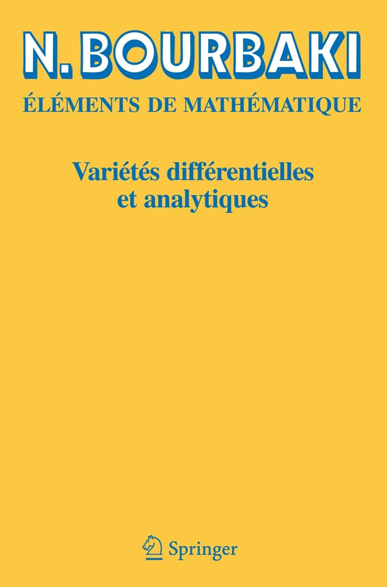 Variétés différentielles et analytiques