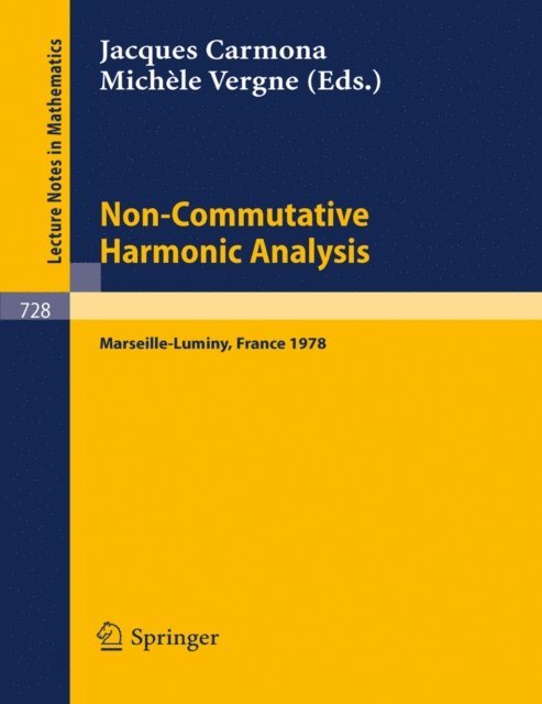M. Vergne, J. Carmona - Non-Commutative Harmonic Analysis, E-bok