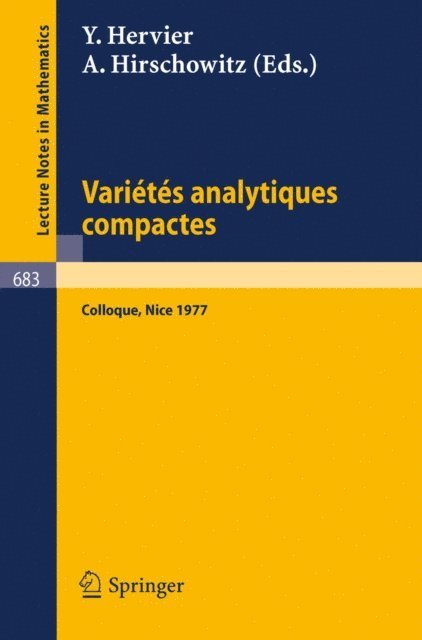 A. Hirschowitz, Y. Hervier - Varietes Analytiques Compactes, E-bok