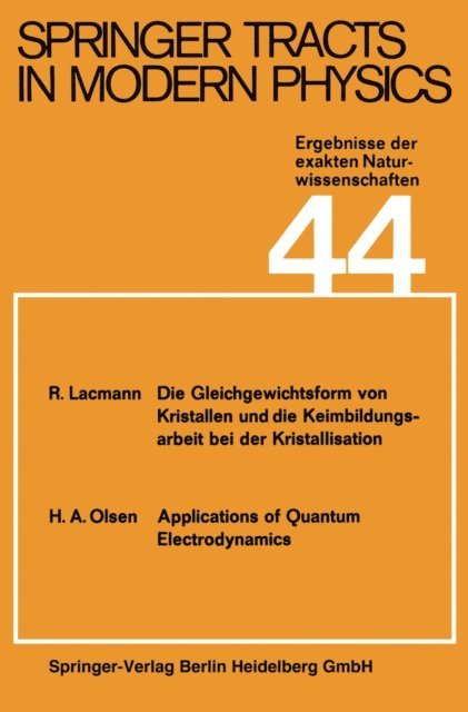 G. Hohler - Springer Tracts in Modern Physics, E-bok