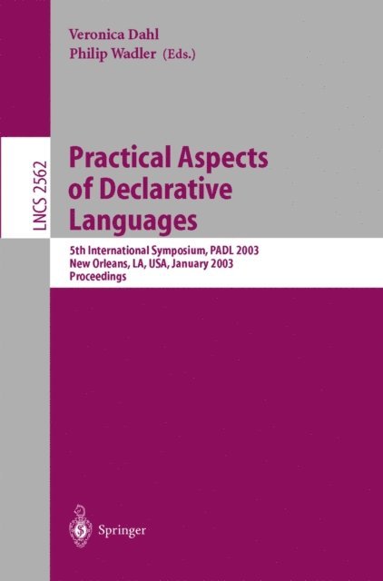 Philip Wadler, Veronica Dahl - Practical Aspects of Declarative Languages, E-bok