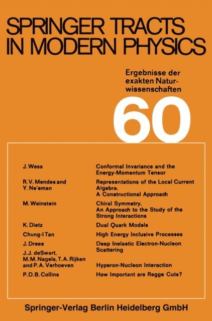 G. Hohler - Springer Tracts in Modern Physics, E-bok