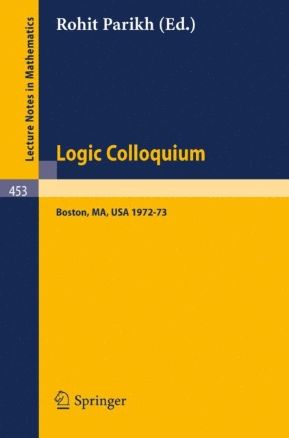 R. Parikh - Logic Colloquium, E-bok