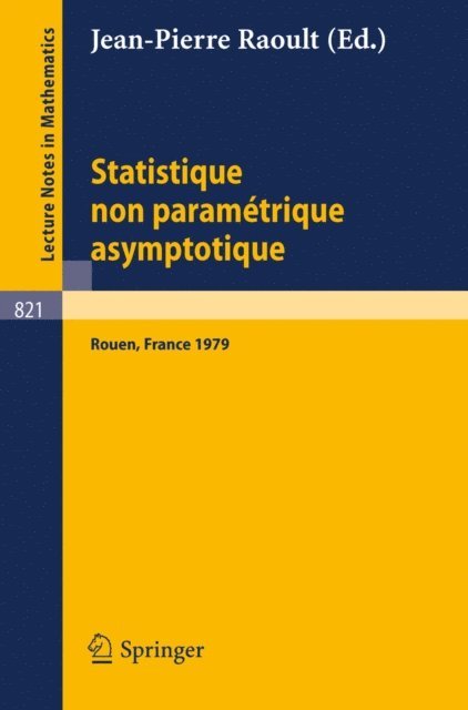 J.P. Raoult - Statistique non Parametrique Asymptotique, E-bok