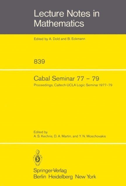 Y. N. Moschovakis, D. A. Martin, A. S. Kechris - Cabal Seminar 77 - 79, E-bok