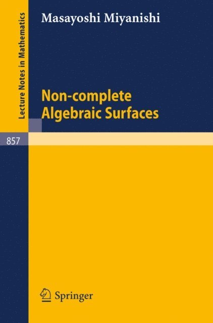 M. Miyanishi - Non-complete Algebraic Surfaces, E-bok