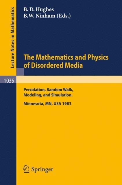 B.W. Ninham, B.D. Hughes - Mathematics and Physics of Disordered Media, E-bok