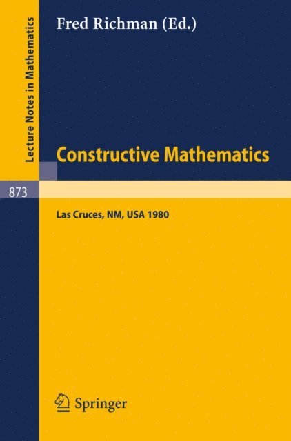 F. Richman - Constructive Mathematics, E-bok. Tillgänglighet: Lägg i varukorg