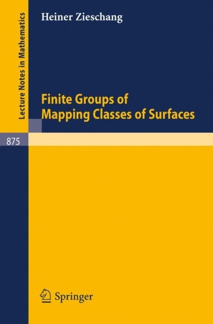 H. Zieschang - Finite Groups of Mapping Classes of Surfaces, E-bok