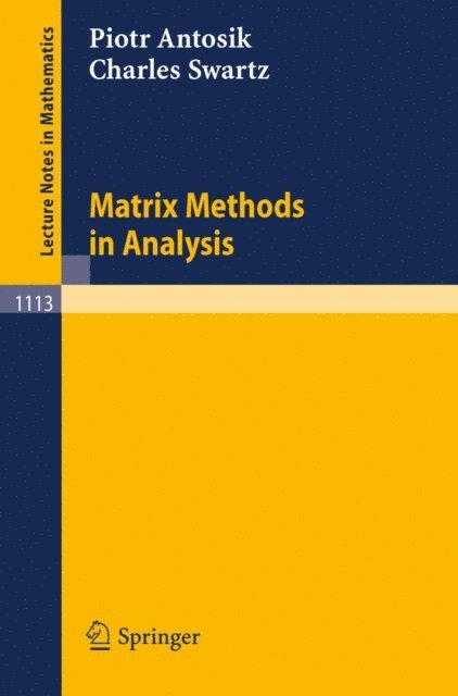 Charles Swartz, Piotr Antosik - Matrix Methods in Analysis, E-bok