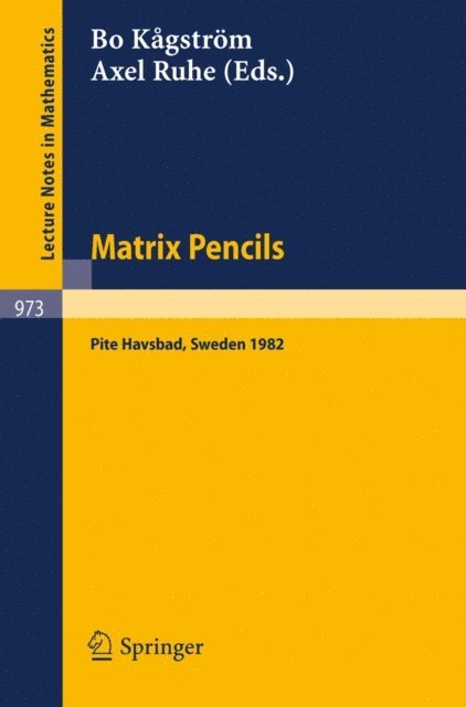 A. Ruhe, B. Kagstrom - Matrix Pencils, E-bok. Tillgänglighet: Lägg i varukorg