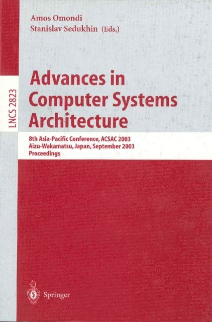 Stanislav Sedukhin, Amos Omondi - Advances in Computer Systems Architecture, E-bok