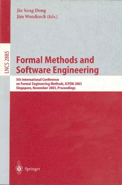 Jim Woodcock, Jin Song Dong - Formal Methods and Software Engineering, E-bok