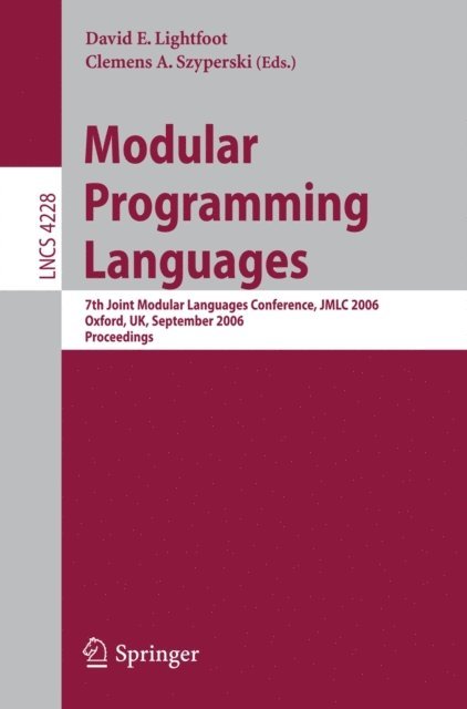 Clemens Szyperski, David Lightfoot - Modular Programming Languages, E-bok
