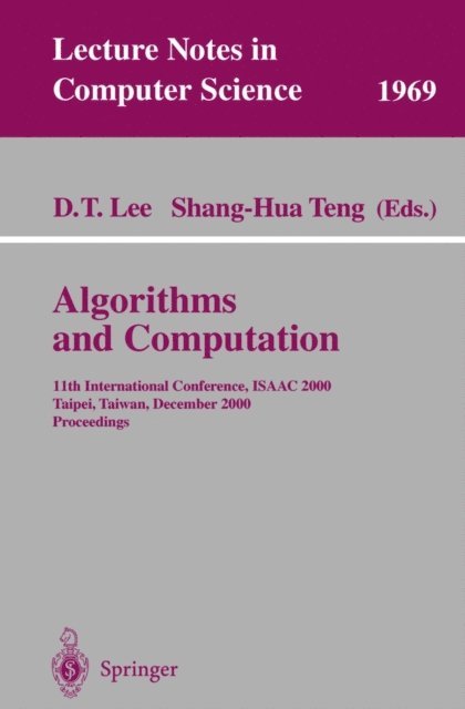 Shang-Hua Teng, D.T. Lee - Algorithms and Computation, E-bok