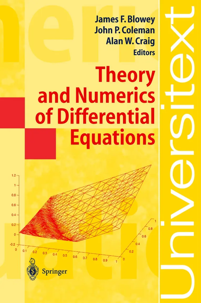 J. P. Coleman, A. W. Craig, James Blowey, John P. Coleman, Alan W. Craig - Theory and Numerics of Differential Equations, Inbunden. Tillgänglighet: Lägg i varukorg