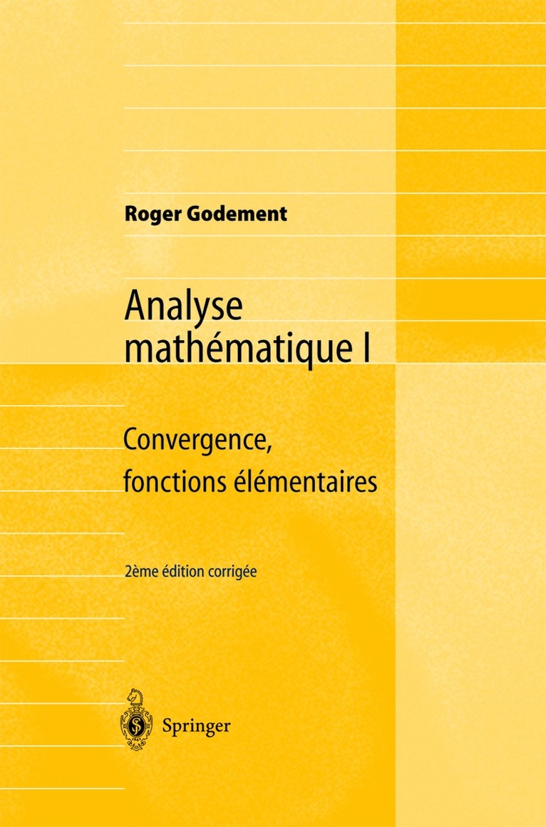 Roger Godement - Analyse mathématique I, Häftad