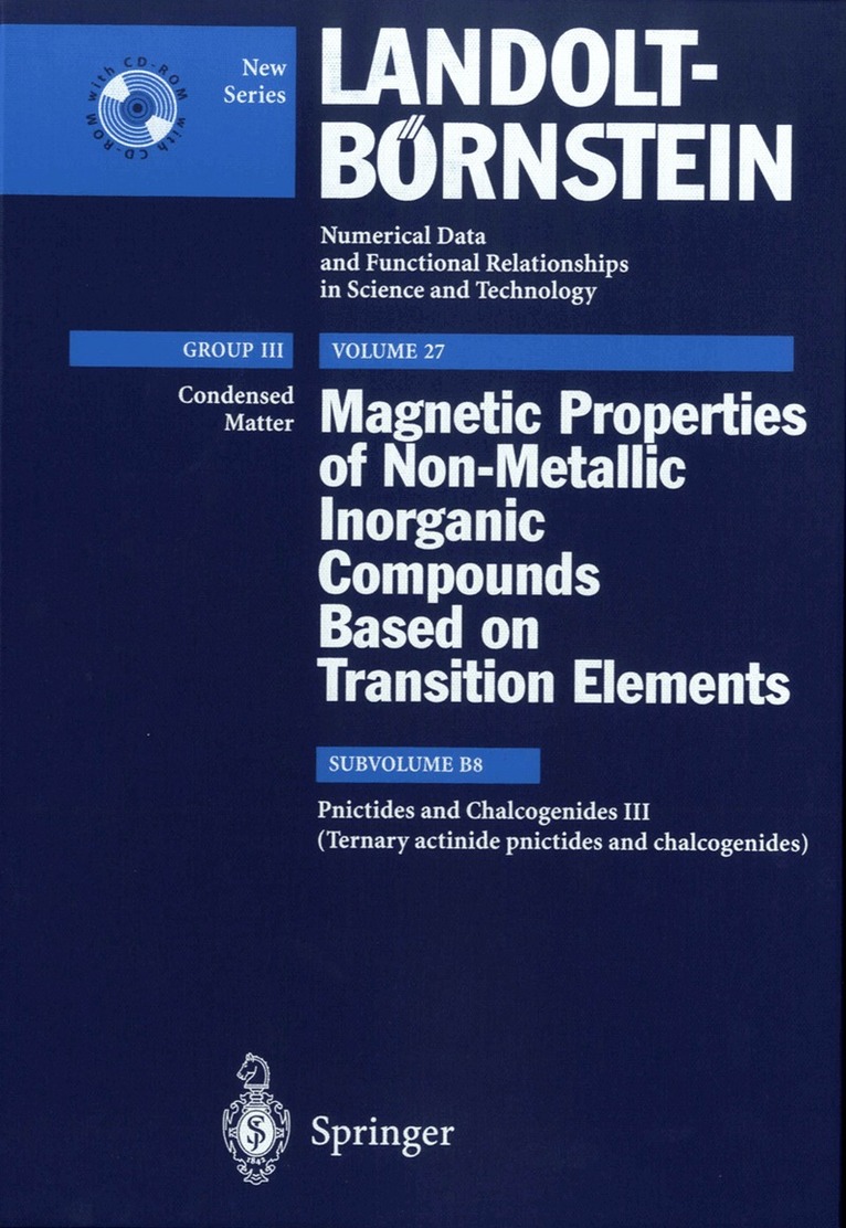 D. Kaczorowski - Pnictides and Chalcogenides III (Ternary actinide pnictides and chalcogenides), Inbunden