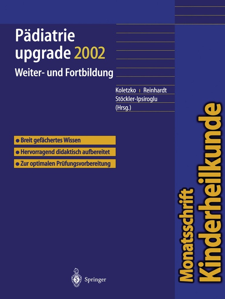 B. Koletzko, D. Reinhardt, S. Stöckler-Ipsiroglu - Pädiatrie upgrade 2002, Häftad