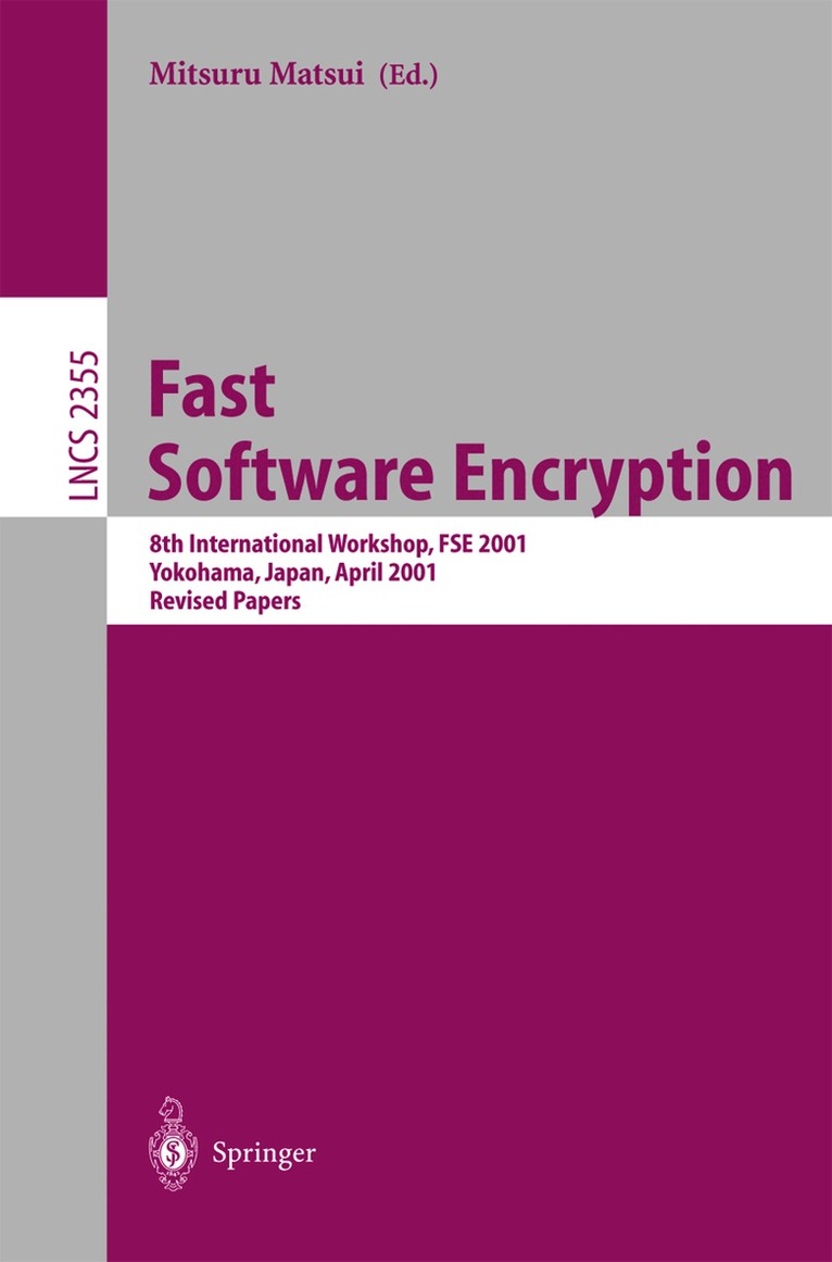 Mitsuru Matsui - Fast Software Encryption, Häftad