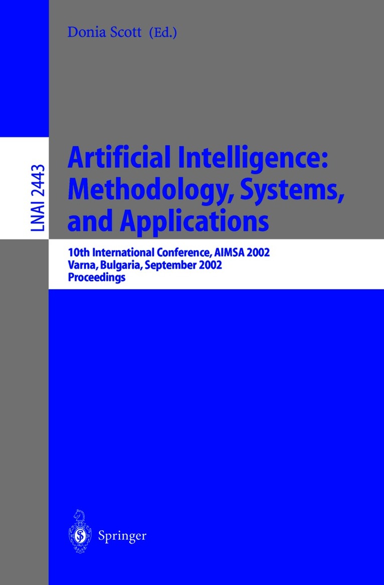 Doris R. Scott - Artificial Intelligence: Methodology, Systems, and Applications, Häftad