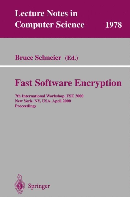 Bruce Schneier - Fast Software Encryption, E-bok