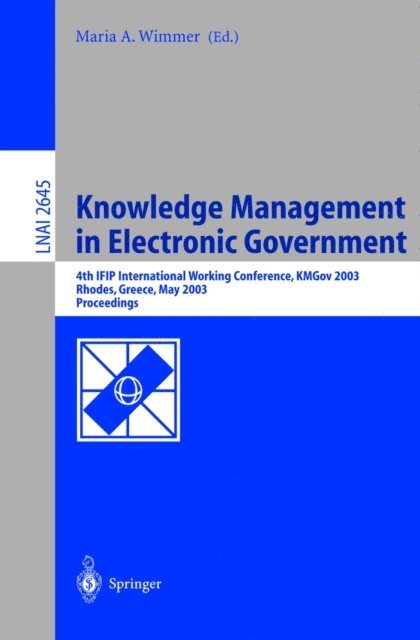 Maria A. Wimmer - Knowledge Management in Electronic Government, E-bok