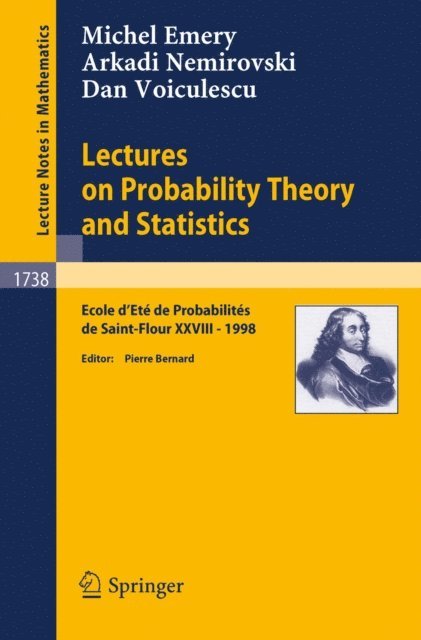 D. Voiculescu, A. Nemirovski, M. Emery, Pierre Bernard - Lectures on Probability Theory and Statistics, E-bok